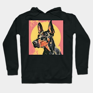 Doberman Pinscher in 80's Hoodie